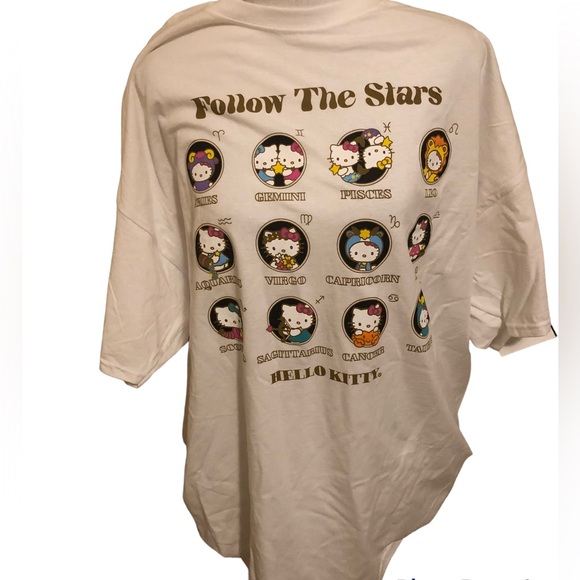 NWT Hello kitty by Sanrio zodiac sign white shirt - Picture 1 of 6